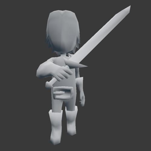 Low Poly Knight Rigged preview image